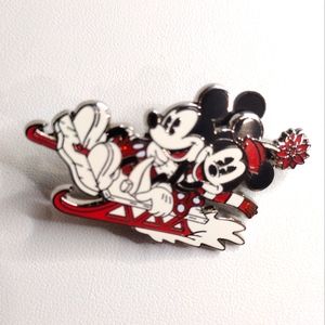 Mickey & Minnie Snow Sled Pin